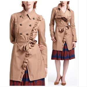 Anthropologie elevenses tan trench